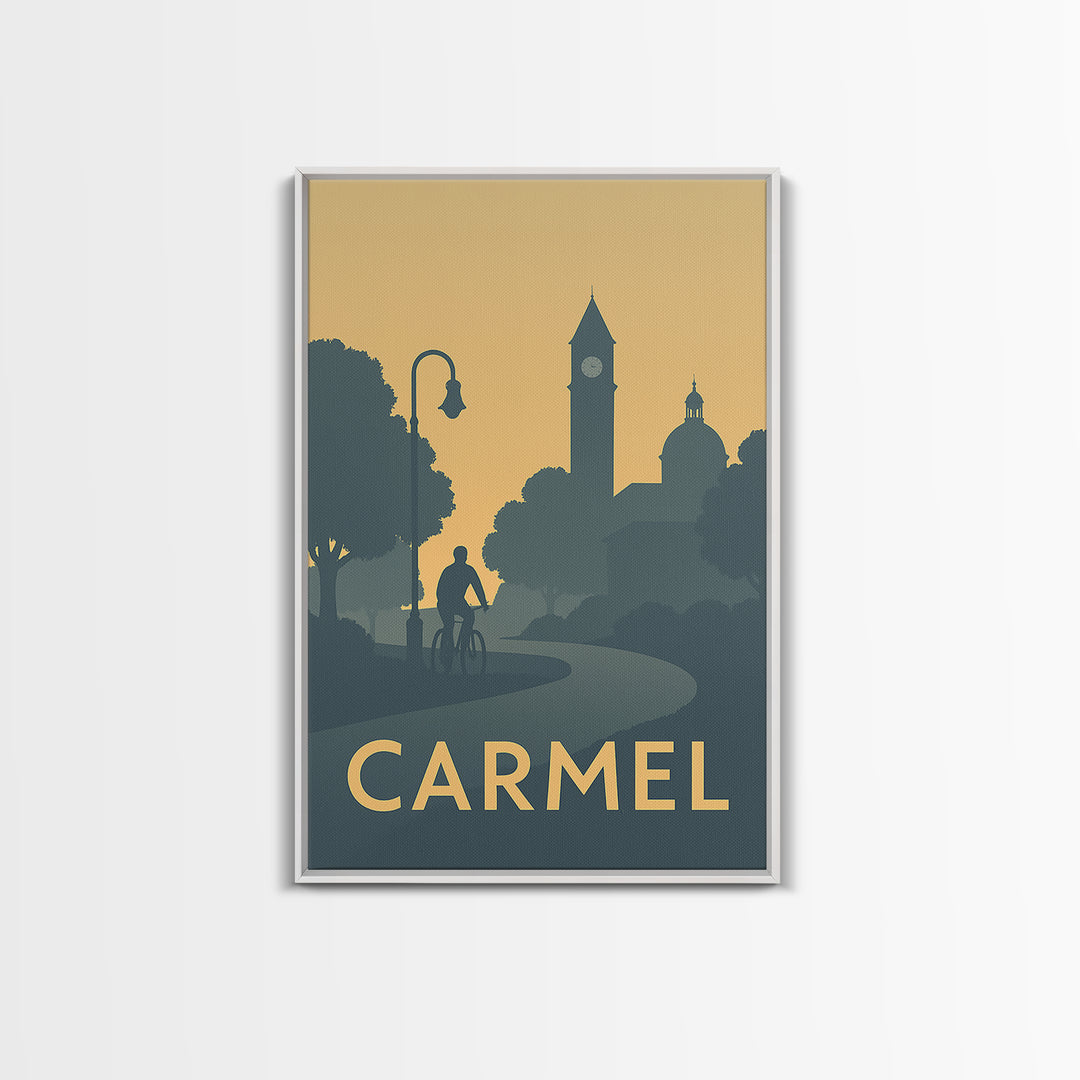 Carmel Travel Poster, Framed Canvas Print, Mid Century Travel Art, Carmel City Art, Travel Poster Art, Vintage Travel Print, Art Print