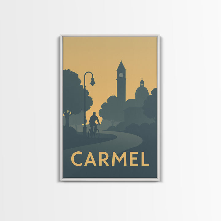 Carmel Travel Poster, Framed Canvas Print, Mid Century Travel Art, Carmel City Art, Travel Poster Art, Vintage Travel Print, Art Print