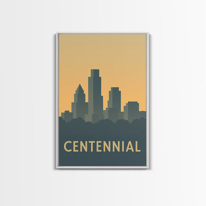 Centennial Travel Poster, Canvas Print, Vintage City Poster Art, Centennial Poster Print, Vintage Travel Print, Travel Poster Set
