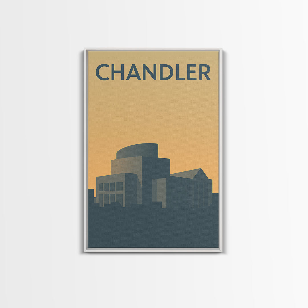Chandler Arizona Travel Poster, Canvas Print, Retro Wall Art, Chandler City Art, Retro Travel Print, City Travel Prints, City Art Print