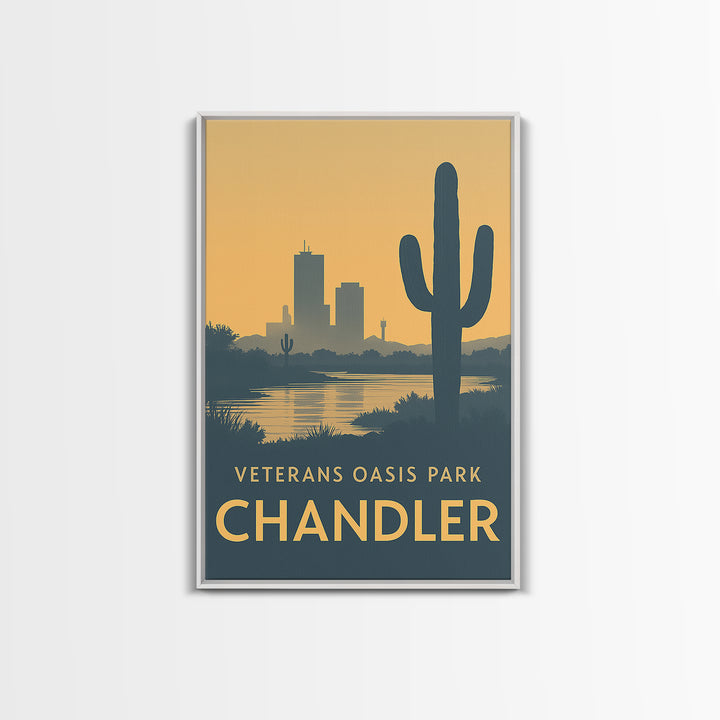 Chandler Travel Poster, Framed Canvas Print, Vintage City Poster Art, Chandler Wall Art, Travel Poster Set, Fine Art Print, Poster Print