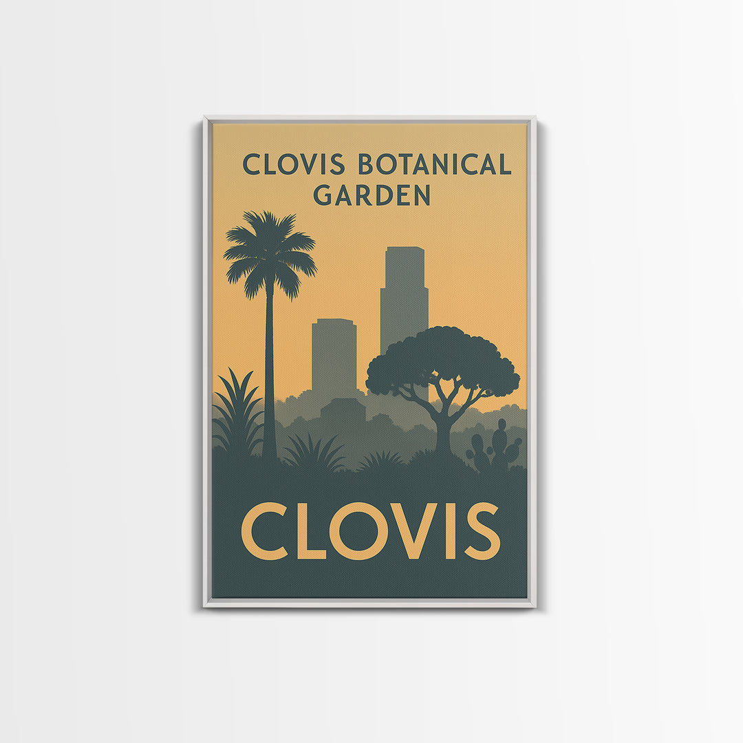Clovis Travel Poster, Canvas Print, Minimalist Retro Wall Art, Clovis Travel Art, Fine Art Print, Eclectic Wall Decor, Wanderlust Decor