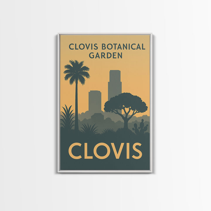 Clovis Travel Poster, Canvas Print, Minimalist Retro Wall Art, Clovis Travel Art, Fine Art Print, Eclectic Wall Decor, Wanderlust Decor