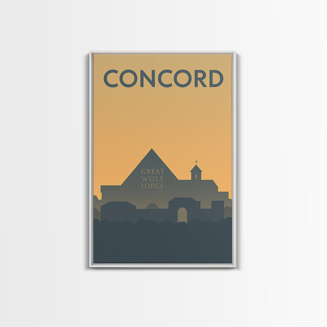 Concord Travel Poster, Canvas Print, Mid Century Travel Art, Concord Poster Print, Mid Century Wall Art, Modern Wall Decor, Poster Art