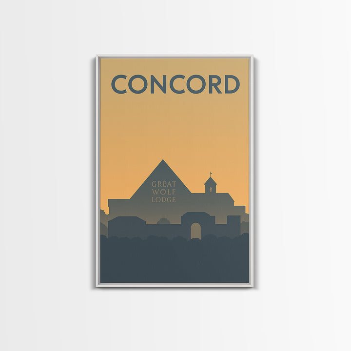Concord Travel Poster, Canvas Print, Mid Century Travel Art, Concord Poster Print, Mid Century Wall Art, Modern Wall Decor, Poster Art