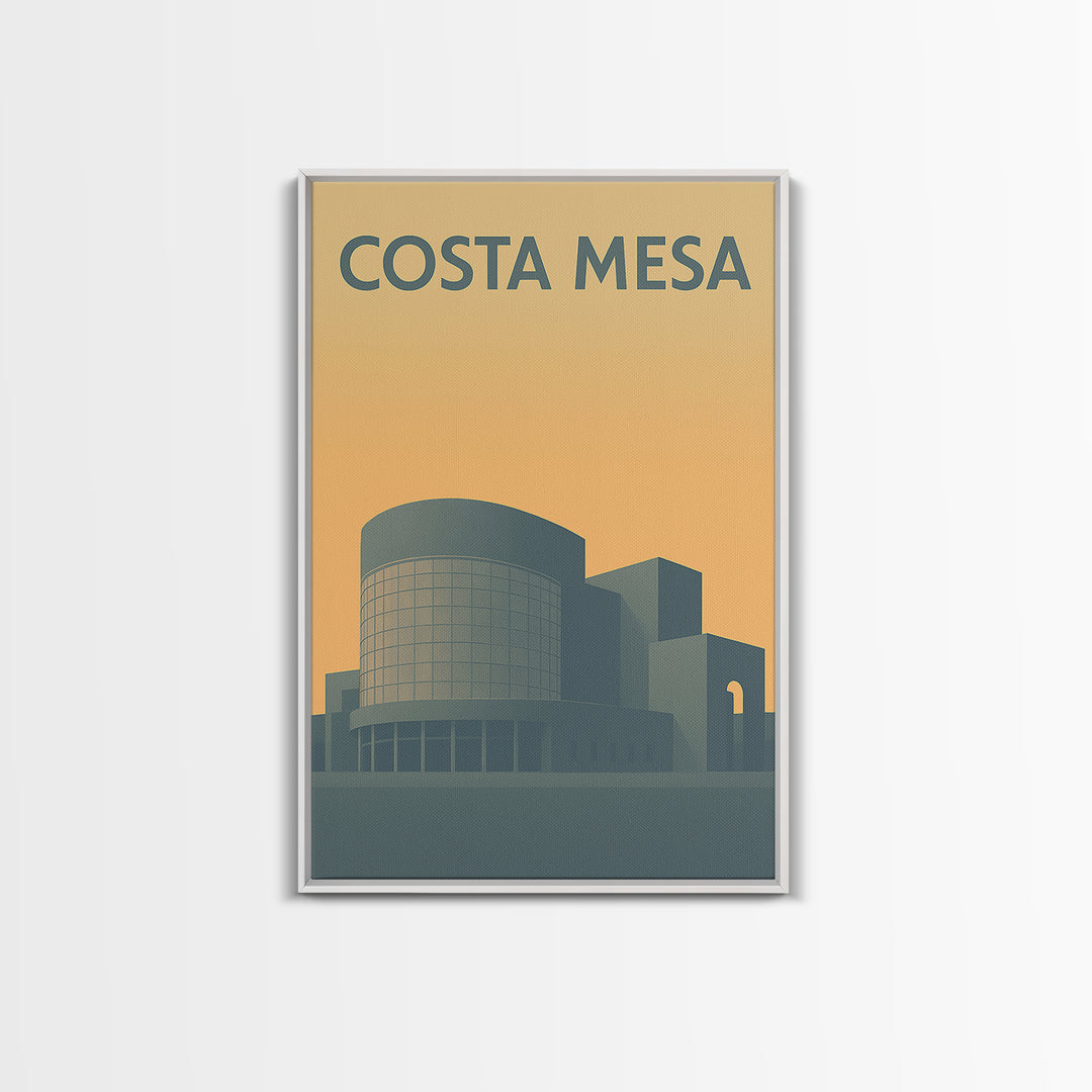 Costa Mesa California Travel Poster, Canvas Print, Vintage City Poster Art, Costa Mesa Travel Art, Vintage City Poster, Travel Poster Art