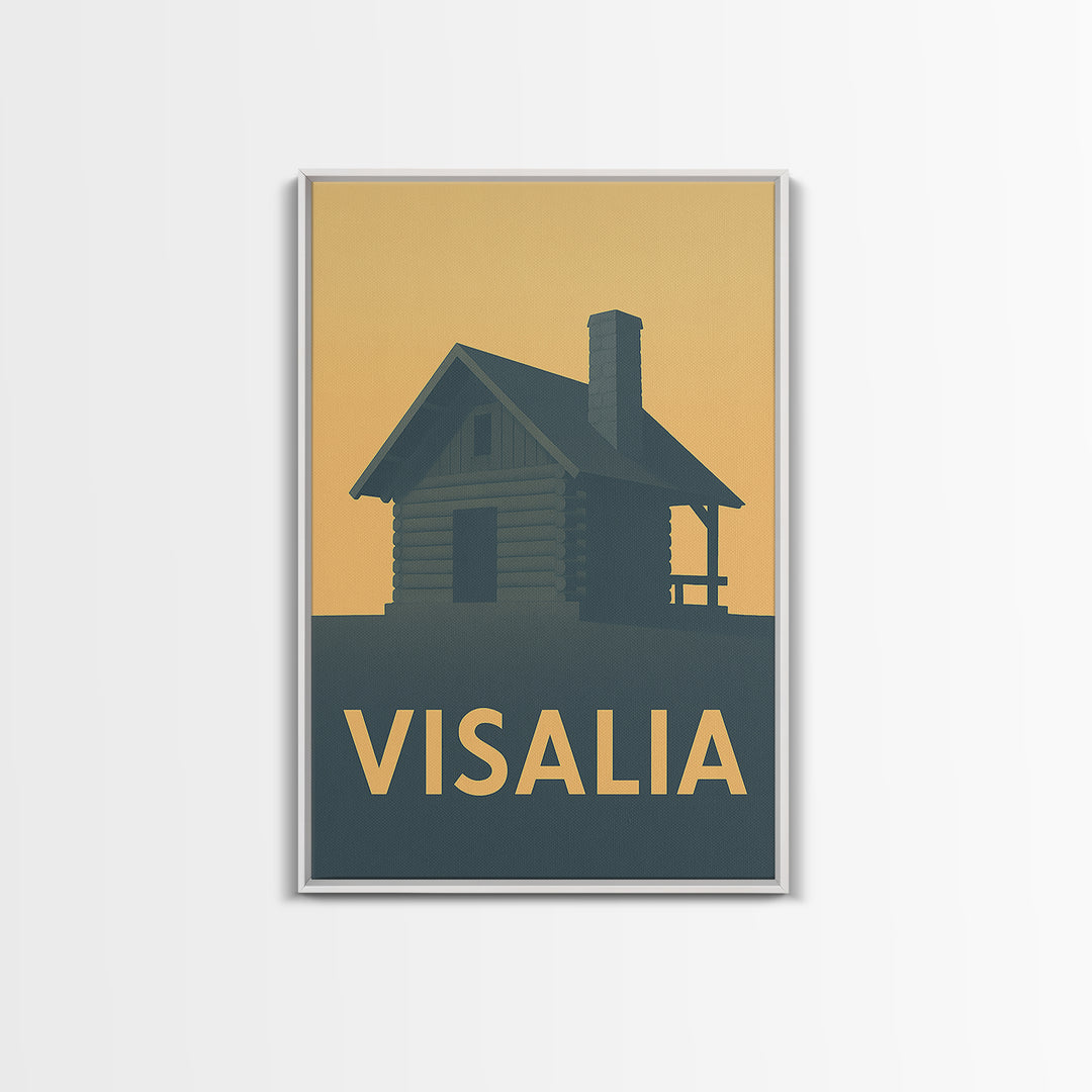 Visalia Travel Poster, Canvas Print, Sunset Skyline Wall Art, Visalia Wall Art, Travel Wall Art, City Travel Prints, Watercolor Skyline Art
