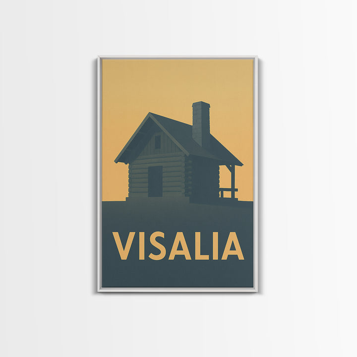 Visalia Travel Poster, Canvas Print, Sunset Skyline Wall Art, Visalia Wall Art, Travel Wall Art, City Travel Prints, Watercolor Skyline Art