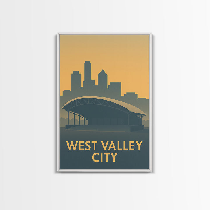 West Valley City Travel Poster, Canvas Print, Mid Century Travel Art, West Valley City Travel Art, Mid Century Wall Art, Eclectic Wall Decor