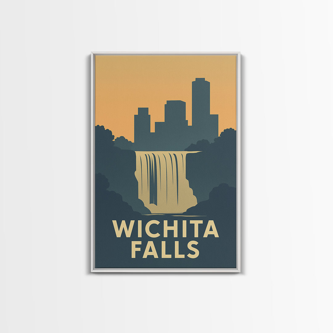 Wichita Falls Travel Poster, Canvas Print, Vintage City Poster Art, Wichita Falls Poster Print, Travel Poster Art, Gift For Travelers