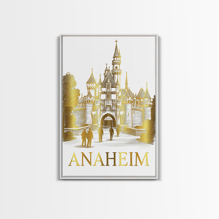 Anaheim Travel Poster, Canvas Print, Elegant City Illustration, Anaheim Poster Print, Fine Art Print, Travel Wall Decor, Travel Art Print