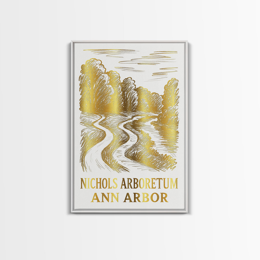 Ann Arbor Travel Poster, Canvas Print, Minimalist Poster Art, Ann Arbor City Art, Travel Poster Art, Living Room Wall Art, Poster Art
