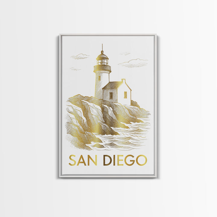 San Diego California Travel Poster, Canvas Print, Minimalist Poster Art, San Diego Travel Art, Travel Art Print, Art Print, Office Decor