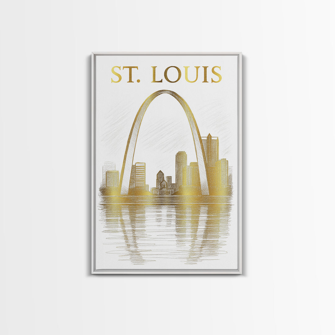 St Louis Missouri Travel Poster, Canvas Print, Minimalist Poster Art, St Louis Art Print, Travel Print, City Travel Prints, City Art Print