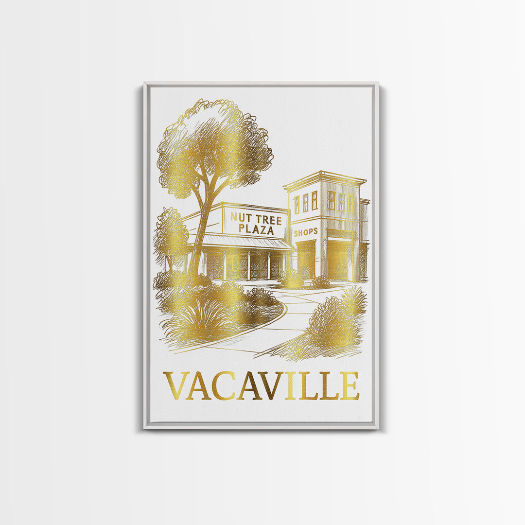 Vacaville Travel Poster, Canvas Print, Elegant City Illustration, Vacaville Travel Art, Home Office Decor, Gift For Travelers, Design 2