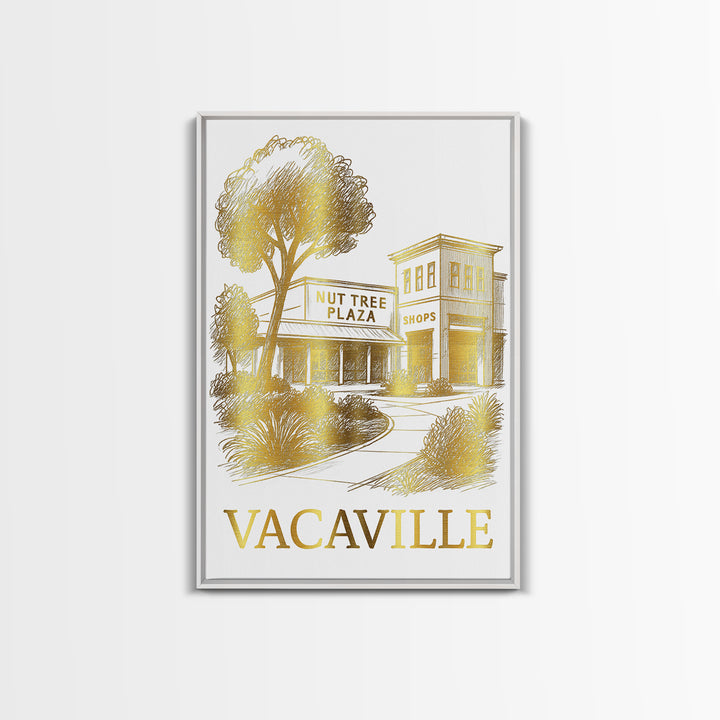 Vacaville Travel Poster, Canvas Print, Elegant City Illustration, Vacaville Travel Art, Home Office Decor, Gift For Travelers, Design 2
