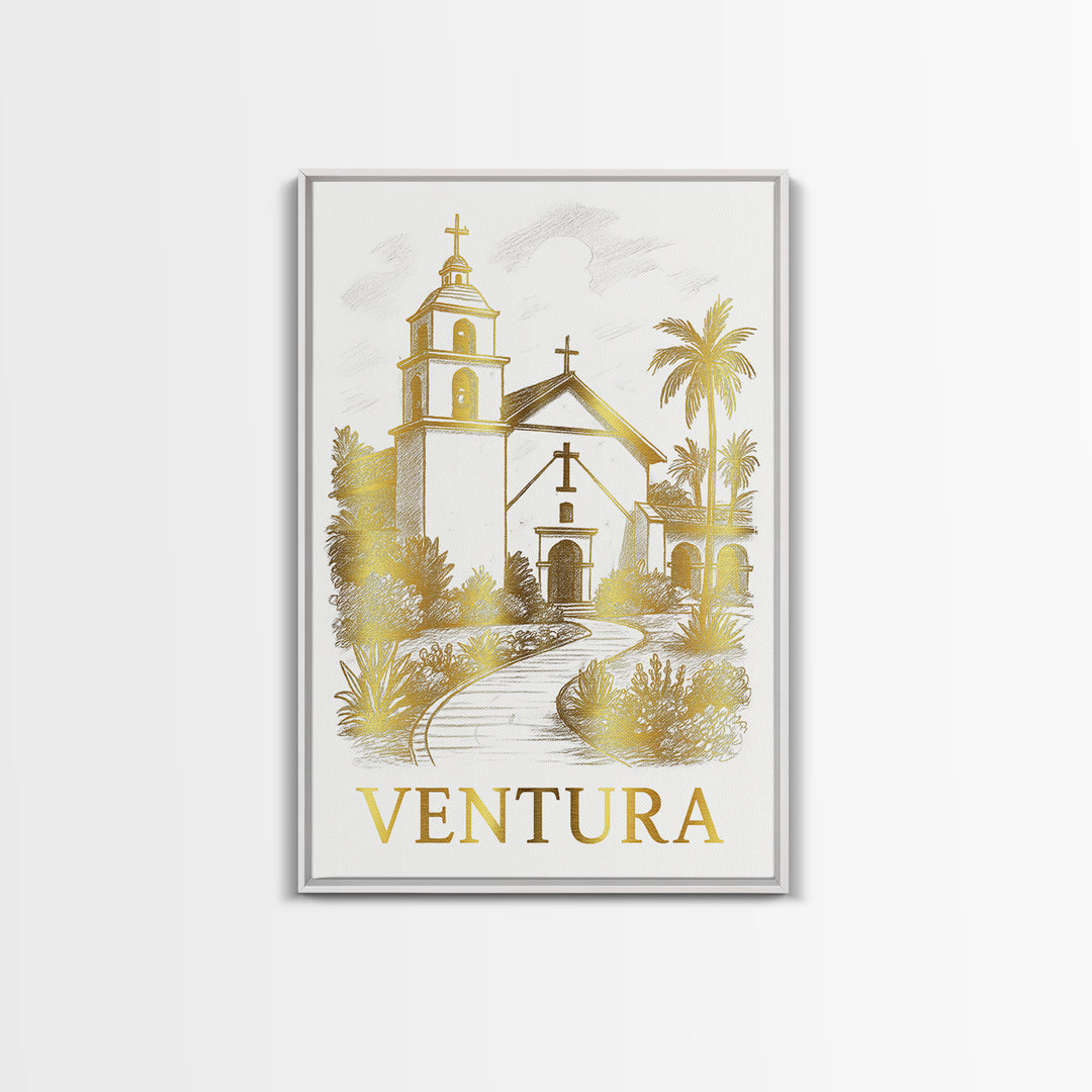 Ventura Travel Poster, Canvas Print, Minimalist Poster Art, Ventura Poster Print, Home Office Decor, Travel Poster Set, City Travel Prints