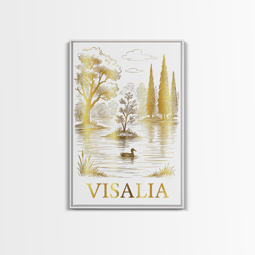 Visalia Travel Poster, Canvas Print, Minimalist Poster Art, Visalia Travel Art, Vintage Travel Art, Travel Poster Art, Fine Art Print