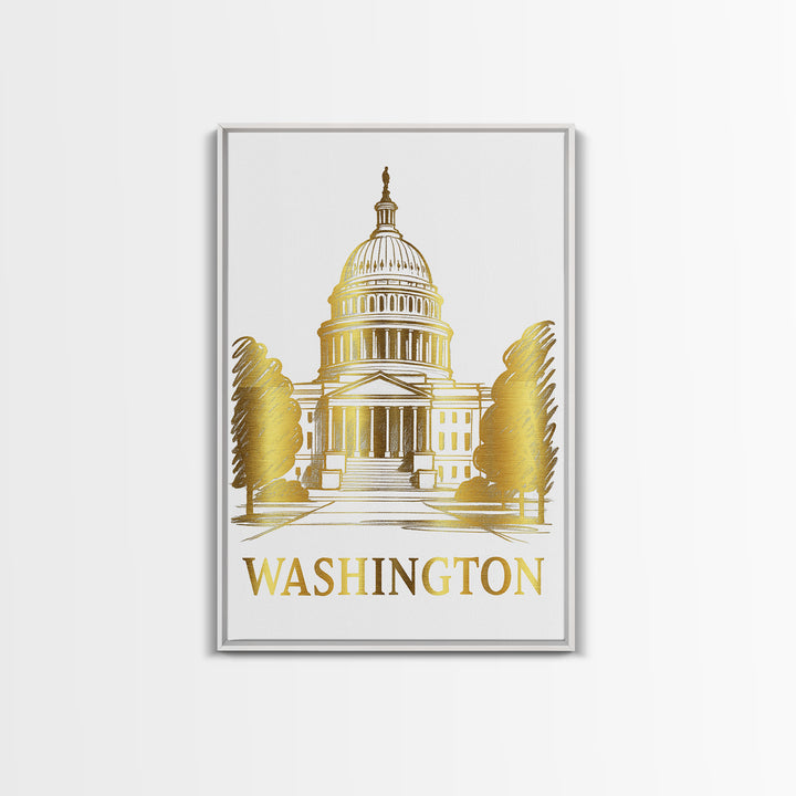 Washington Travel Poster, Canvas Print, Minimalist Poster Art, Washington Poster Print, City Travel Prints, Gift For Travelers