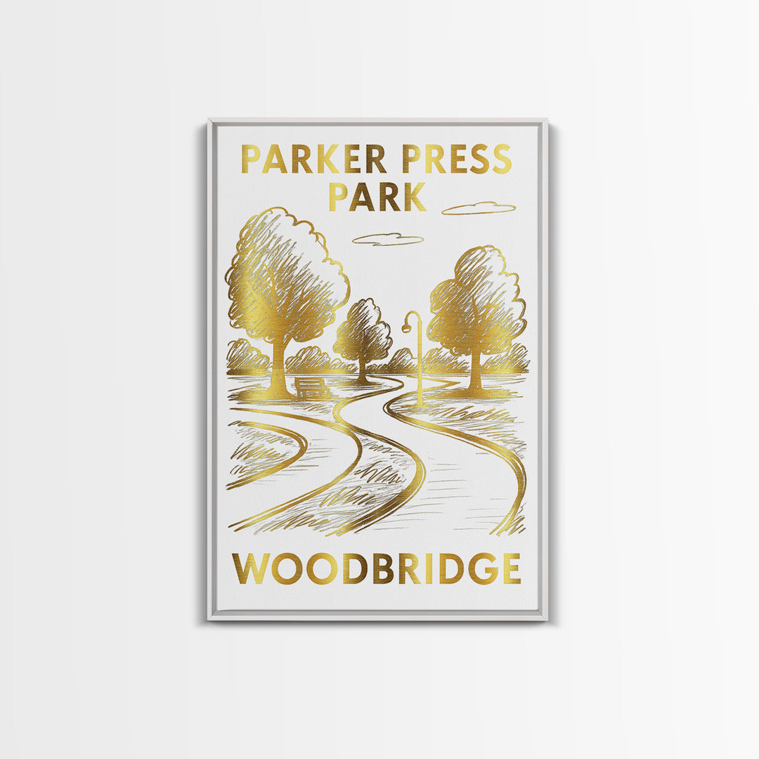 Woodbridge Travel Poster, Canvas Print, Elegant City Illustration, Woodbridge City Art, Gift For Travelers, Vintage Travel Print