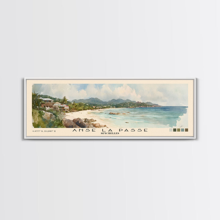 Anse La Passe, Seychelles Watercolor Print, Vacation Gift, Seychelles Wall Art, Beach Painting, Beach Decor, Beach Or Lakehouse Art