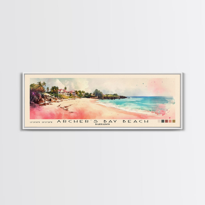 Archer’s Bay Beach, Barbados Watercolor Print, Vacation Gift, Barbados Wall Art, Vacation Wall Art, Vacatation Memories, Beach Decor, Beach Or Lakehouse Art