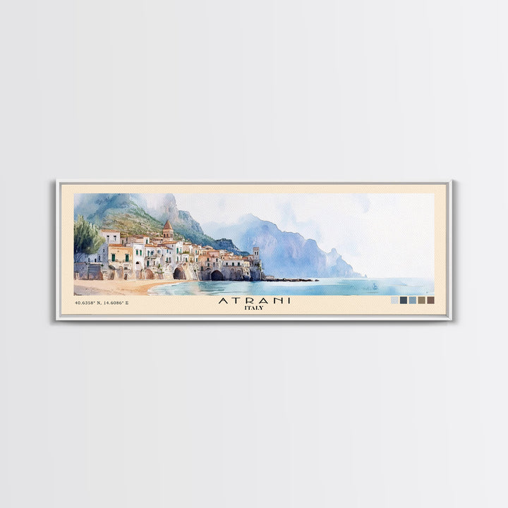 Atrani, Italy Watercolor Beach Print, Vacation Gift, Italy Wall Art, Beach Painting, Beach Decor, Beach Painting