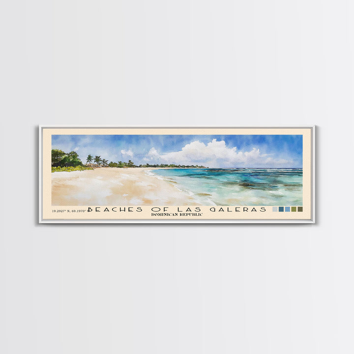 Beaches of Las Galeras, Dominican Republic Watercolor Print, Vacation Gift, Dominican Republic Wall Art, Beach Painting, Beach Decor, Beach Or Lakehouse Art