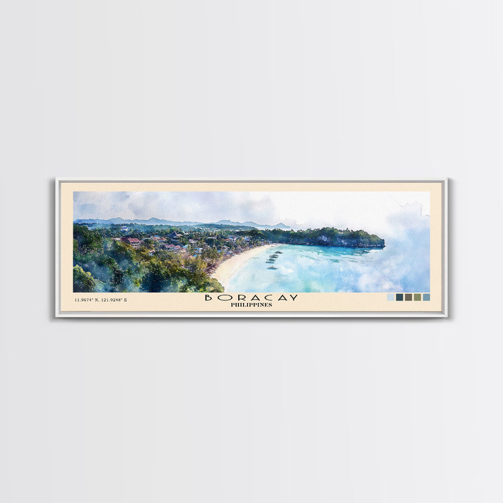 Boracay, Philippines Watercolor Print, Vacation Gift, Philippines Wall Art, Vacation Wall Art, Vacatation Memories, Beach Decor, Beach Or Lakehouse Art