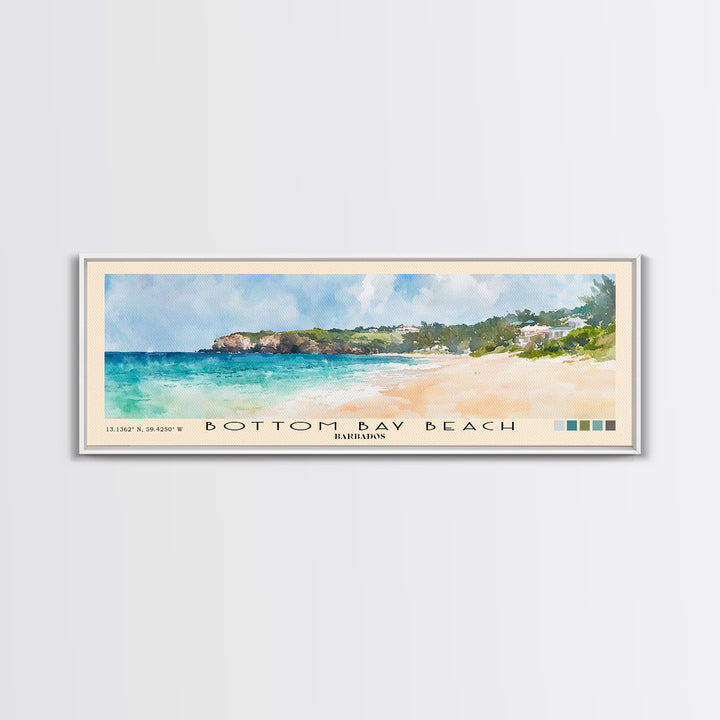 Bottom Bay Beach, Barbados Watercolor Print, Vacation Gift, Barbados Wall Art, Beach Painting, Beach Decor, Beach Or Lakehouse Art