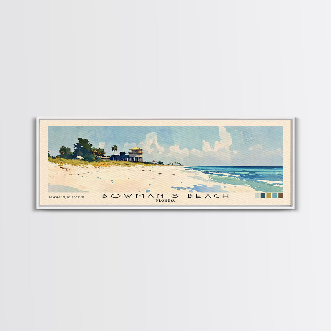 Bowman’s Beach, Florida Watercolor Print, Vacation Gift, Florida Wall Art, Vacation Wall Art, Vacatation Memories, Beach Decor, Beach Or Lakehouse Art