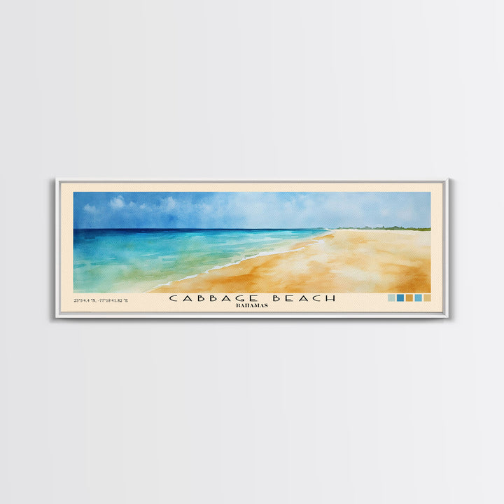 Cabbage Beach, Bahamas Watercolor Print, Vacation Gift, Bahamas Wall Art, Vacation Wall Art, Vacatation Memories, Beach Decor, Beach Or Lakehouse Art