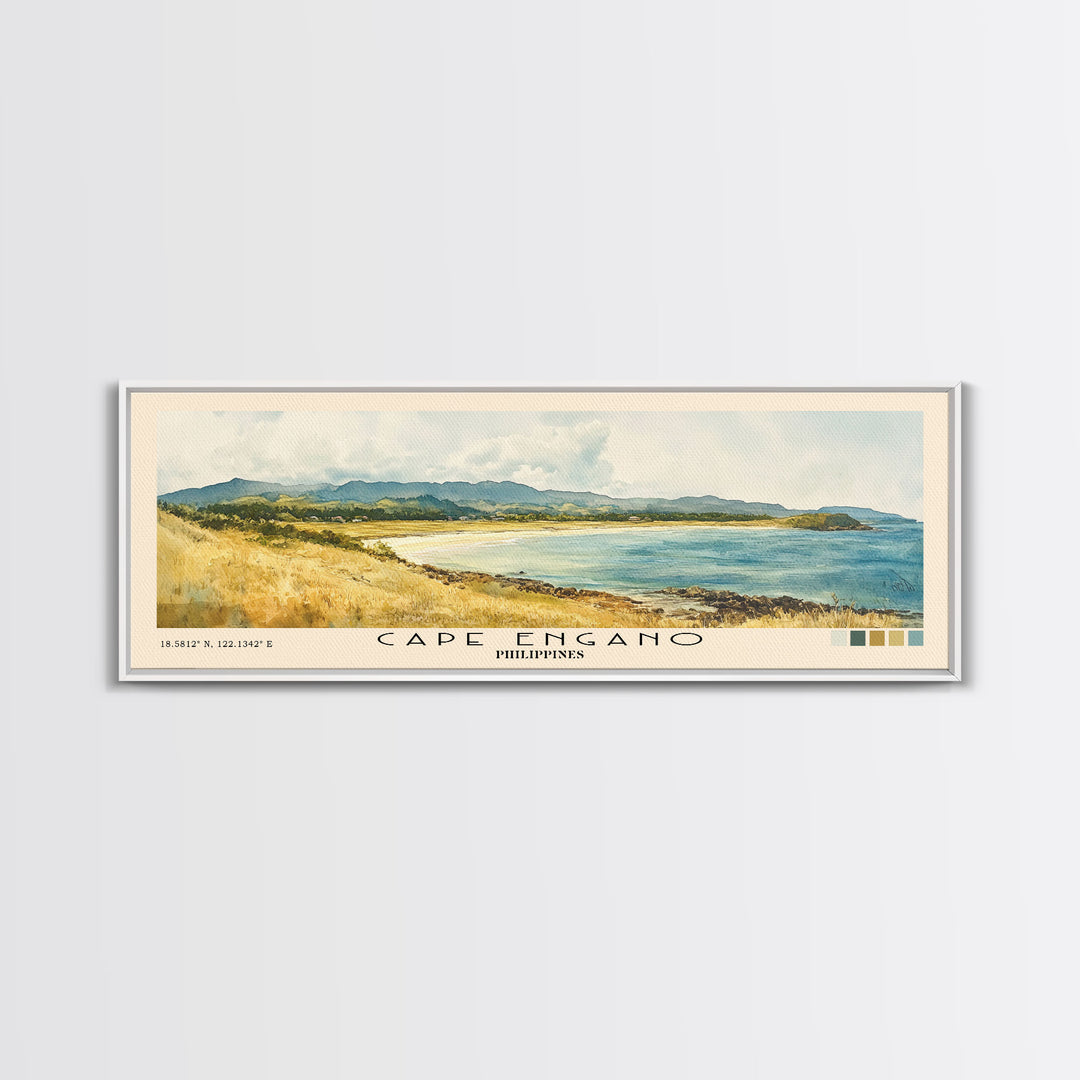Cape Engano, Philippines Watercolor Beach Print, Vacation Gift, Philippines Wall Art, Beach Painting, Beach Decor, Beach Painting