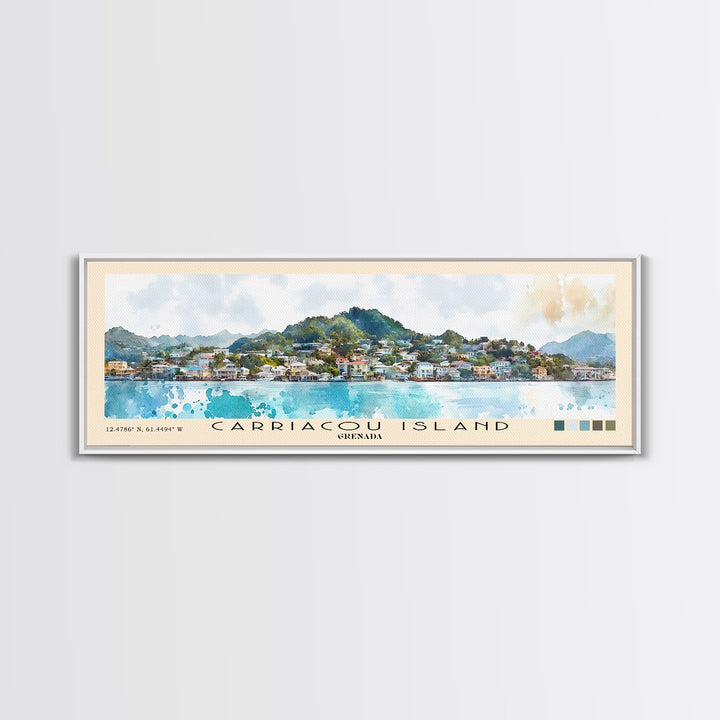 Carriacou Island, Grenada Watercolor Beach Print, Vacation Gift, Grenada Wall Art, Beach Painting, Beach Decor, Beach Painting