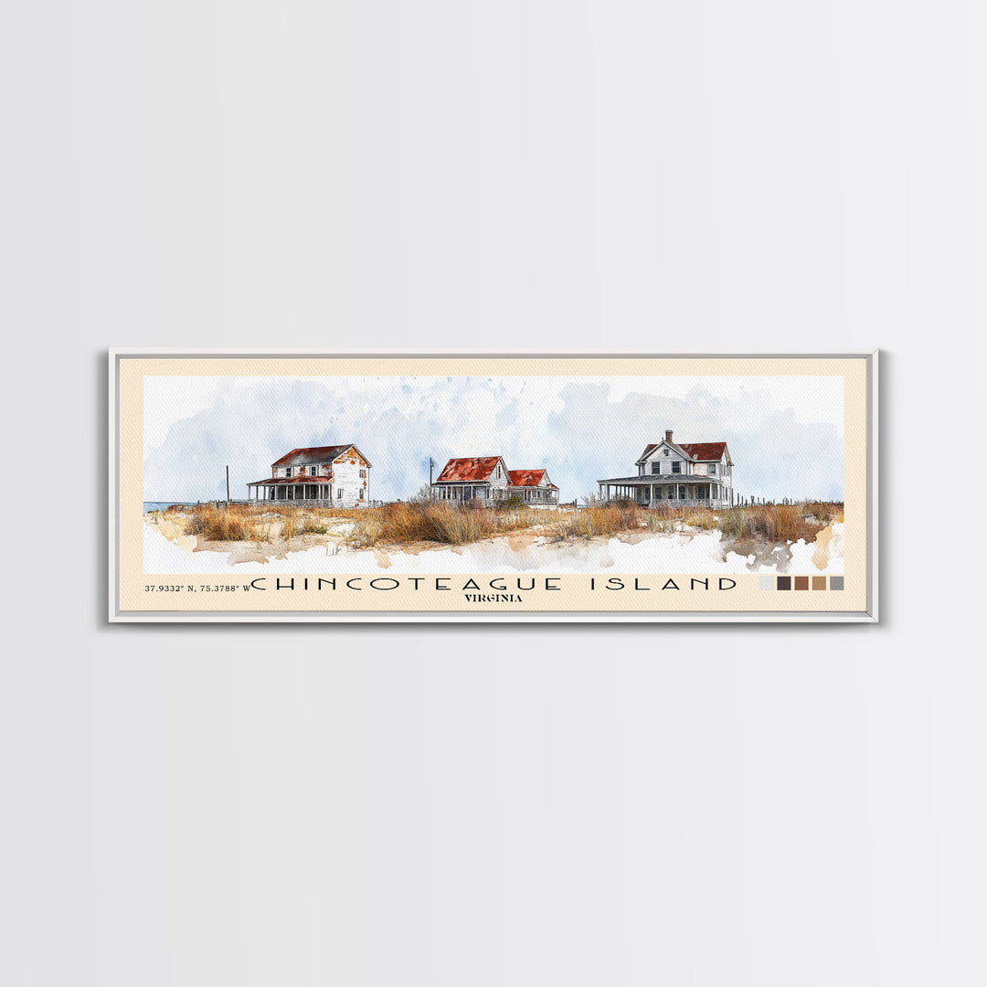 Chincoteague Island, Virginia Watercolor Print, Vacation Gift, Virginia Wall Art, Beach Painting, Beach Decor, Beach Or Lakehouse Art