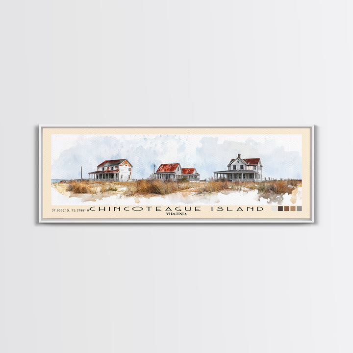 Chincoteague Island, Virginia Watercolor Print, Vacation Gift, Virginia Wall Art, Beach Painting, Beach Decor, Beach Or Lakehouse Art
