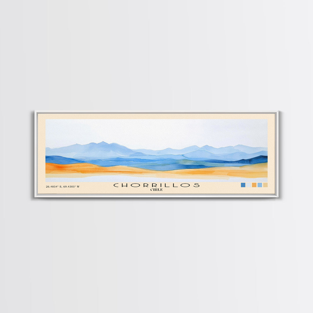 Chorrillos, Chile Watercolor Beach Print, Vacation Gift, Chile Wall Art, Beach Painting, Beach Decor, Beach Painting