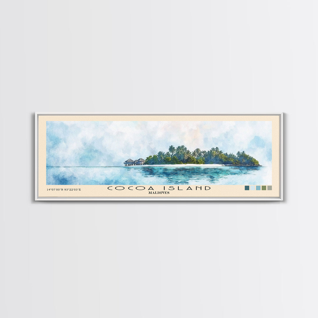 Cocos (Keeling) Islands, Australia Watercolor Print, Vacation Gift, Australia Wall Art, Beach Painting, Beach Decor, Beach Or Lakehouse Art