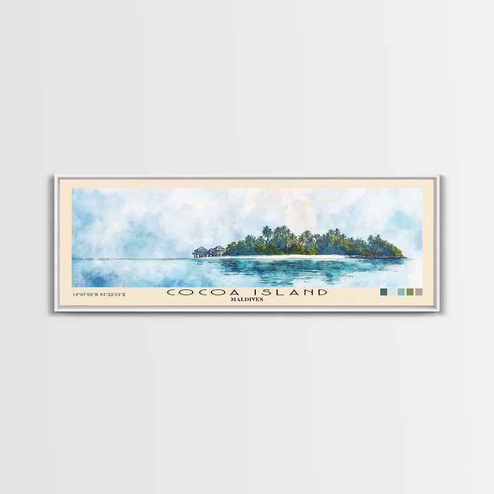 Cocos (Keeling) Islands, Australia Watercolor Print, Vacation Gift, Australia Wall Art, Beach Painting, Beach Decor, Beach Or Lakehouse Art