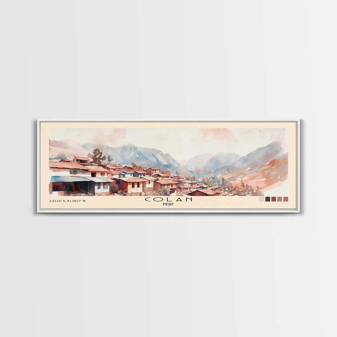 Colan, Peru Watercolor Print, Vacation Gift, Peru Wall Art, Beach Painting, Beach Decor, Beach Or Lakehouse Art