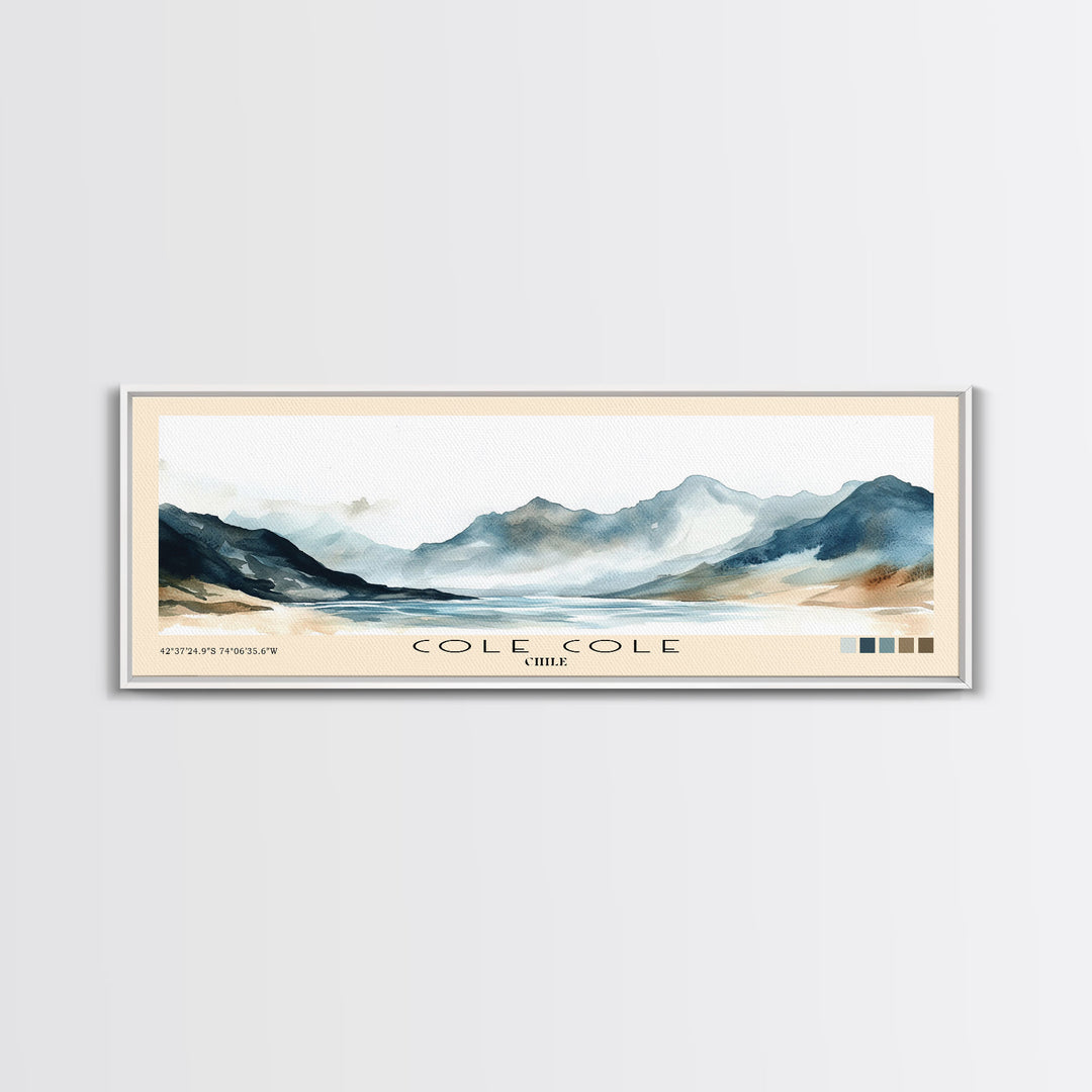 Cole Cole, Chile Watercolor Beach Print, Vacation Gift, Chile Wall Art, Beach Painting, Beach Decor, Beach Painting
