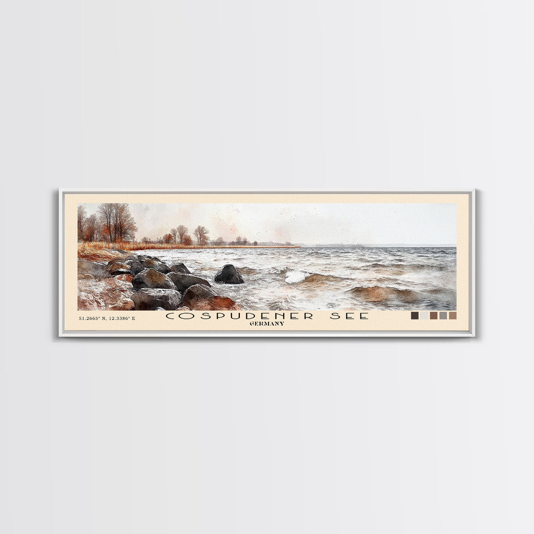 Cospudener See, Germany Watercolor Print, Vacation Gift, Germany Wall Art, Vacation Wall Art, Vacatation Memories, Beach Decor, Beach Or Lakehouse Art