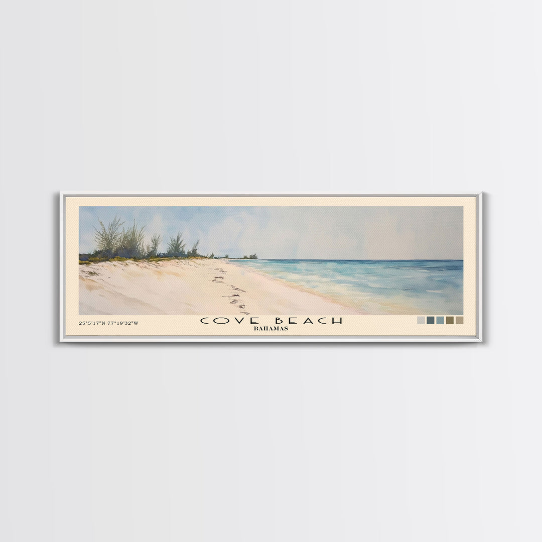 Cove Beach, Bahamas Watercolor Beach Print, Vacation Gift, Bahamas Wall Art, Beach Painting, Beach Decor, Beach Painting