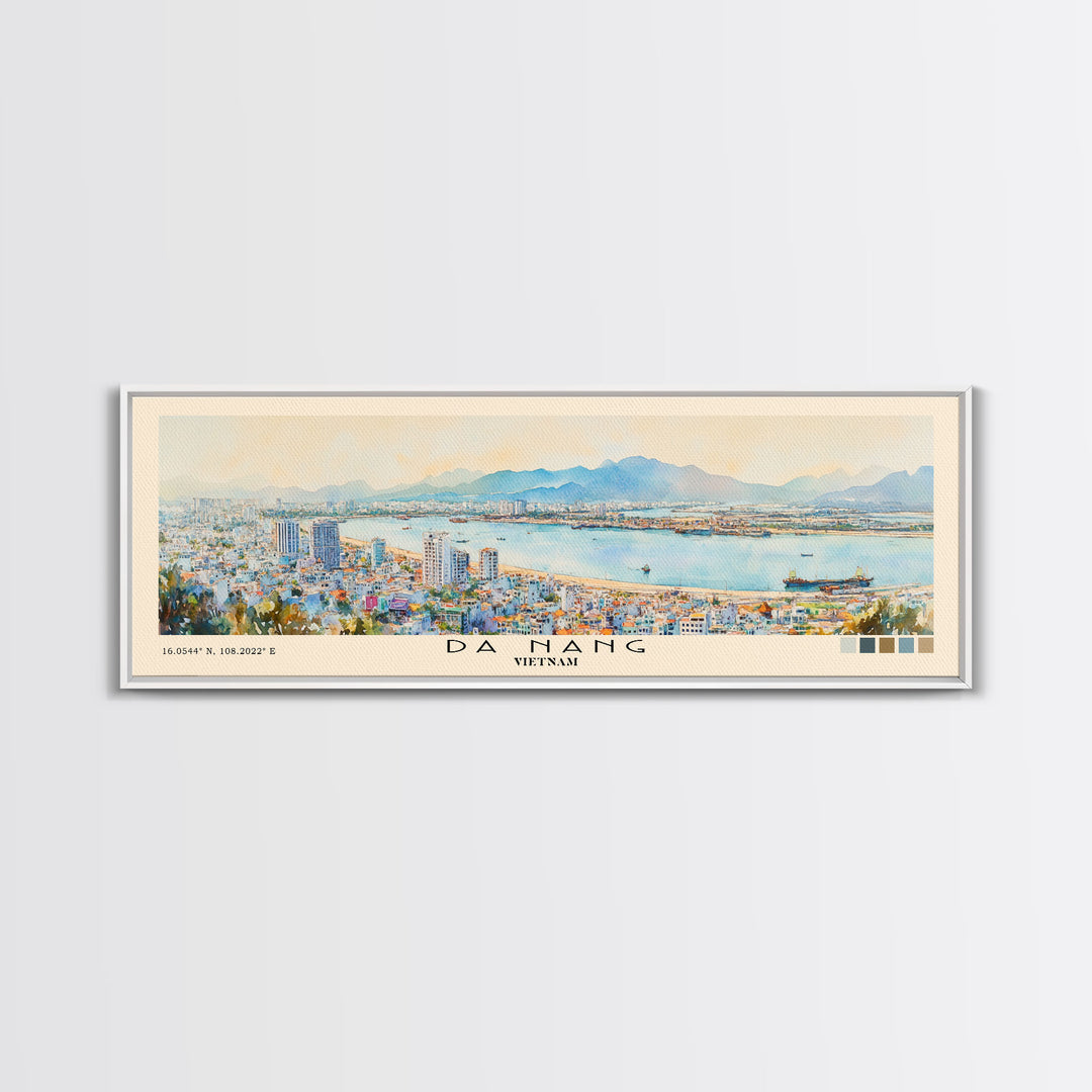 Da Nang, Vietnam Watercolor Print, Vacation Gift, Vietnam Wall Art, Vacation Wall Art, Vacatation Memories, Beach Decor, Beach Or Lakehouse Art