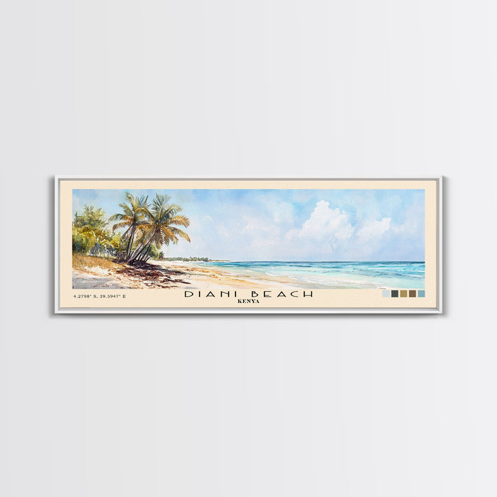 Diani Beach, Kenya Watercolor Print, Vacation Gift, Kenya Wall Art, Vacation Wall Art, Vacatation Memories, Beach Decor, Beach Or Lakehouse Art