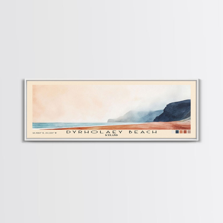 Dyrholaey Beach, Iceland Watercolor Print, Vacation Gift, Iceland Wall Art, Beach Painting, Beach Decor, Beach Or Lakehouse Art