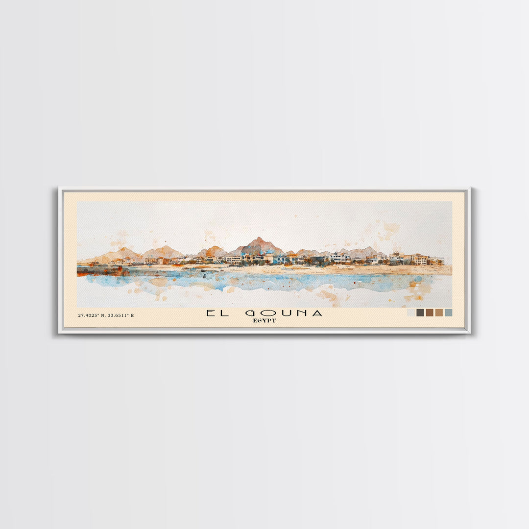 El Gouna, Egypt Watercolor Print, Vacation Gift, Egypt Wall Art, Beach Painting, Beach Decor, Beach Or Lakehouse Art