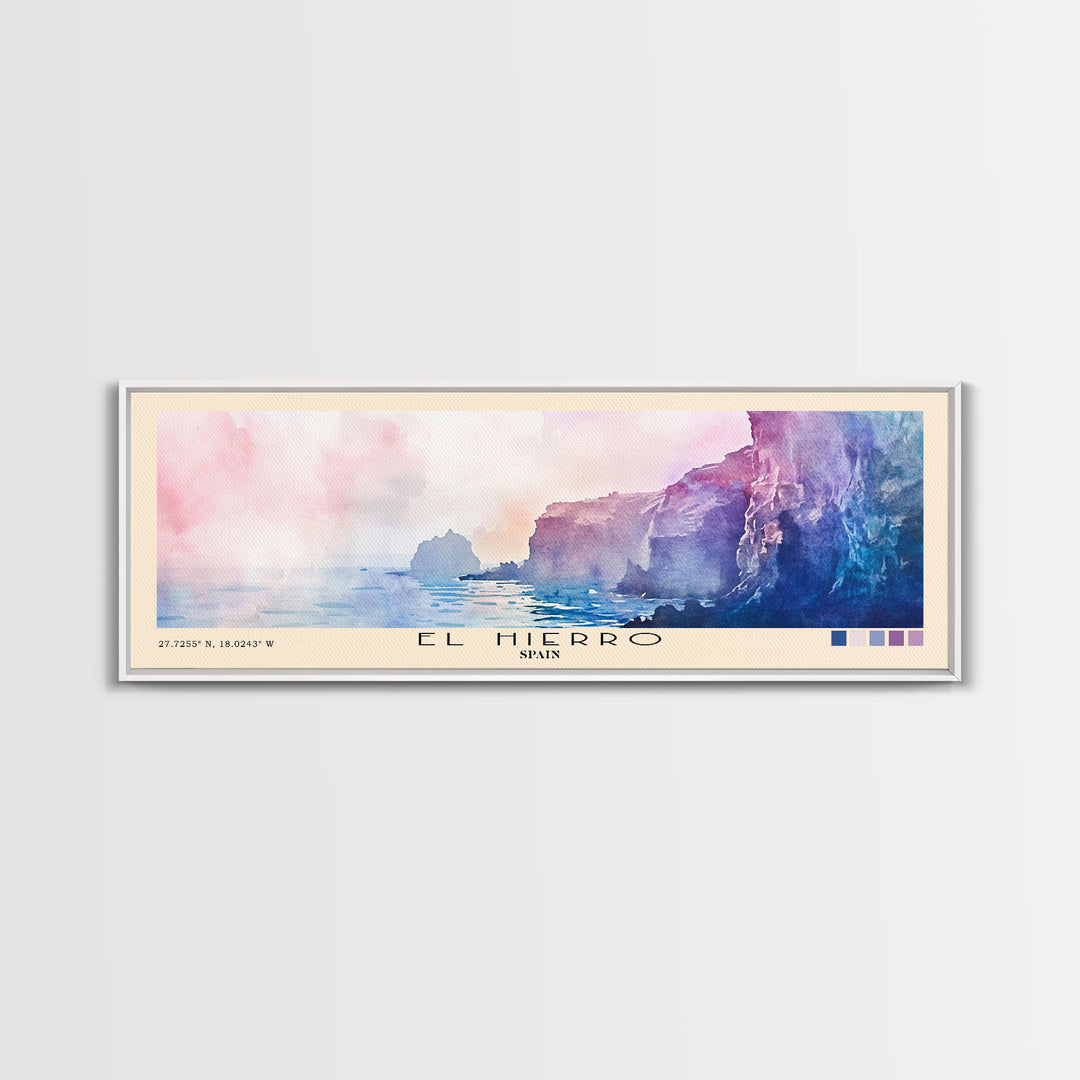 El Hierro, Spain Watercolor Beach Print, Vacation Gift, Spain Wall Art, Beach Painting, Beach Decor, Beach Painting