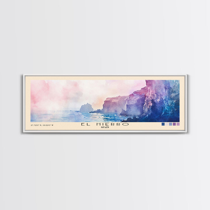 El Hierro, Spain Watercolor Beach Print, Vacation Gift, Spain Wall Art, Beach Painting, Beach Decor, Beach Painting