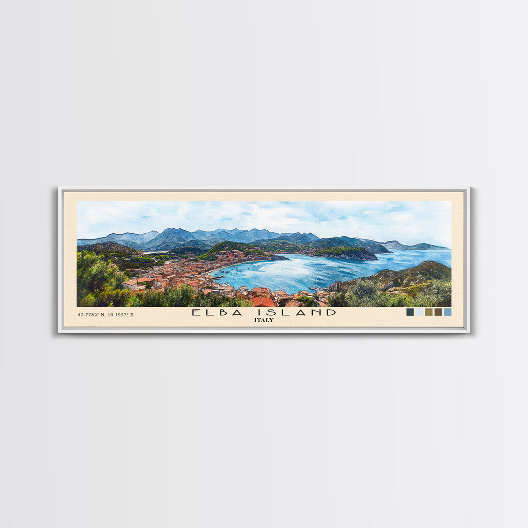 Elba Island, Italy Watercolor Print, Vacation Gift, Italy Wall Art, Beach Painting, Beach Decor, Beach Or Lakehouse Art